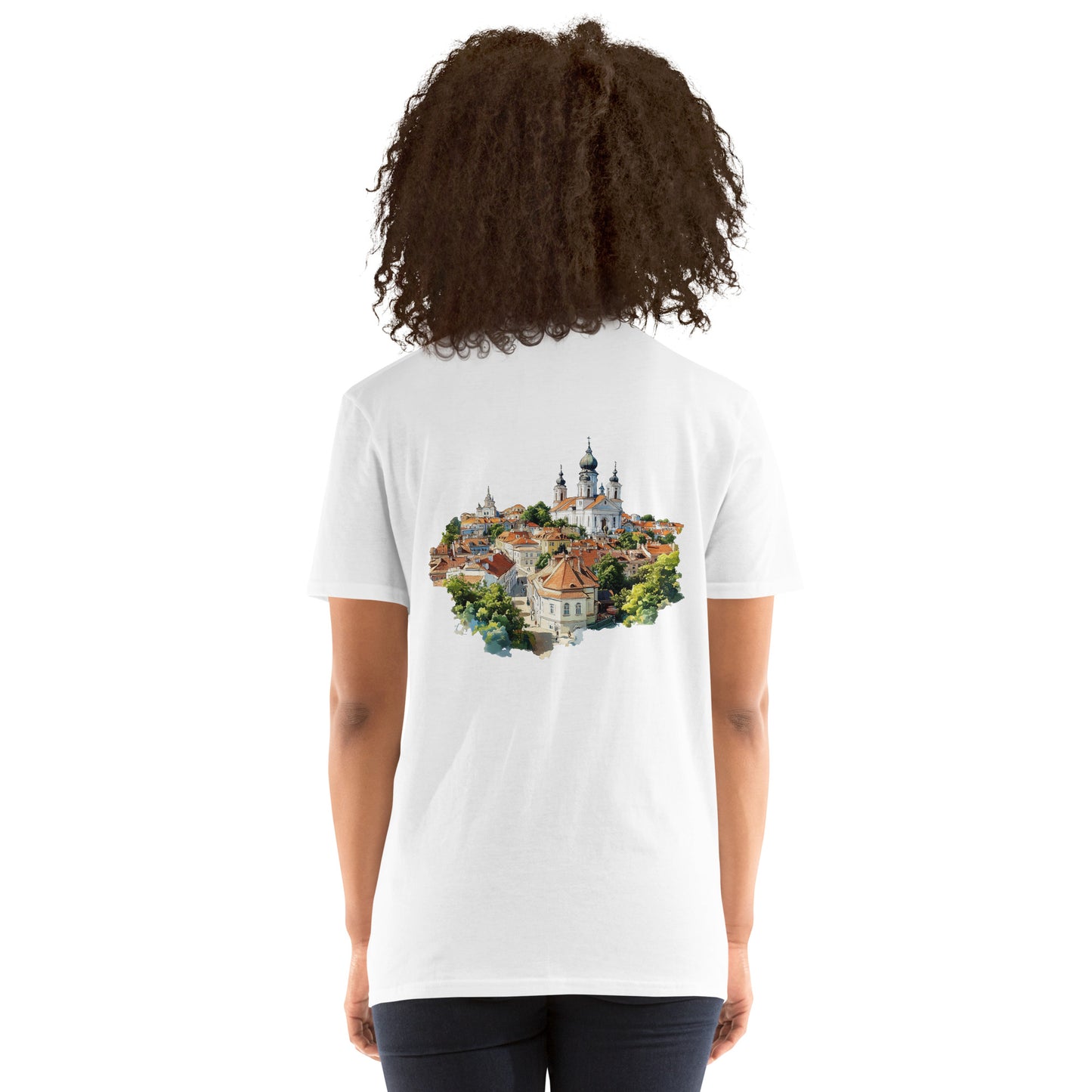 Vilnius City Back Print Unisex T-Shirt - Swagodin