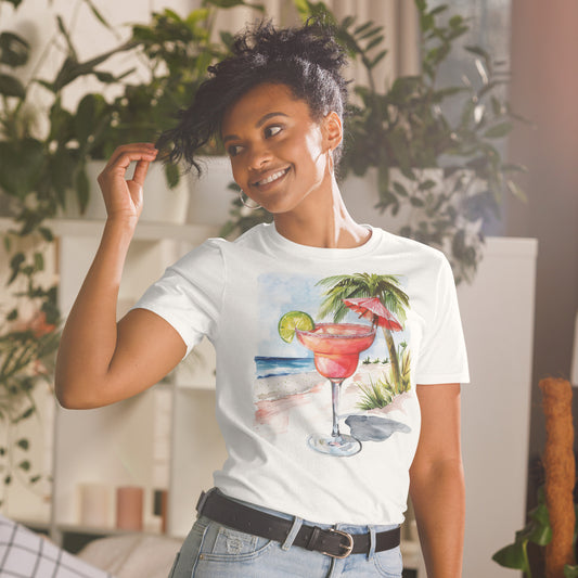 Strawberry Daiquiri Front Print Unisex T-Shirt - Swagodin