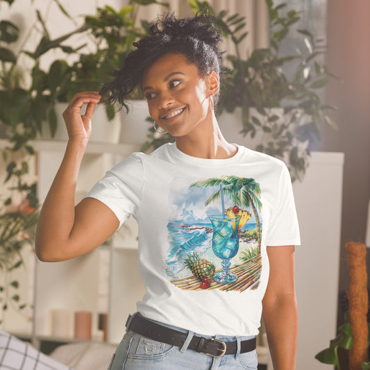 Blue Hawaii Front Print Unisex T-Shirt - Swagodin