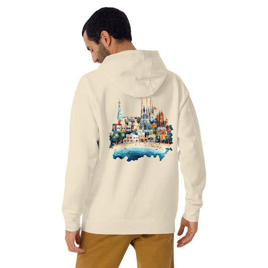 Barcelona Unisex City Back Print Hoodie - Swagodin