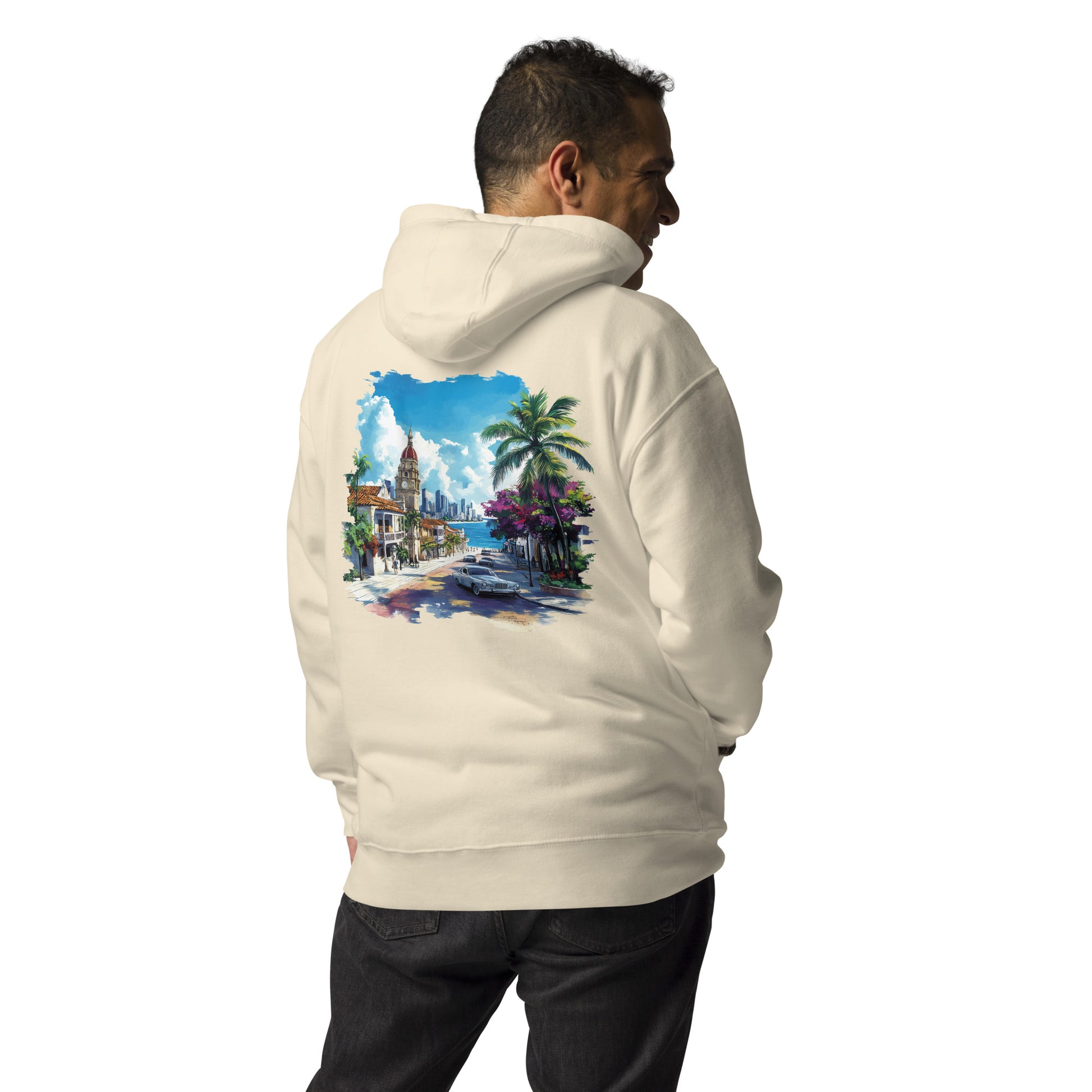 Cartegana Unisex City Back Print Hoodie - Swagodin