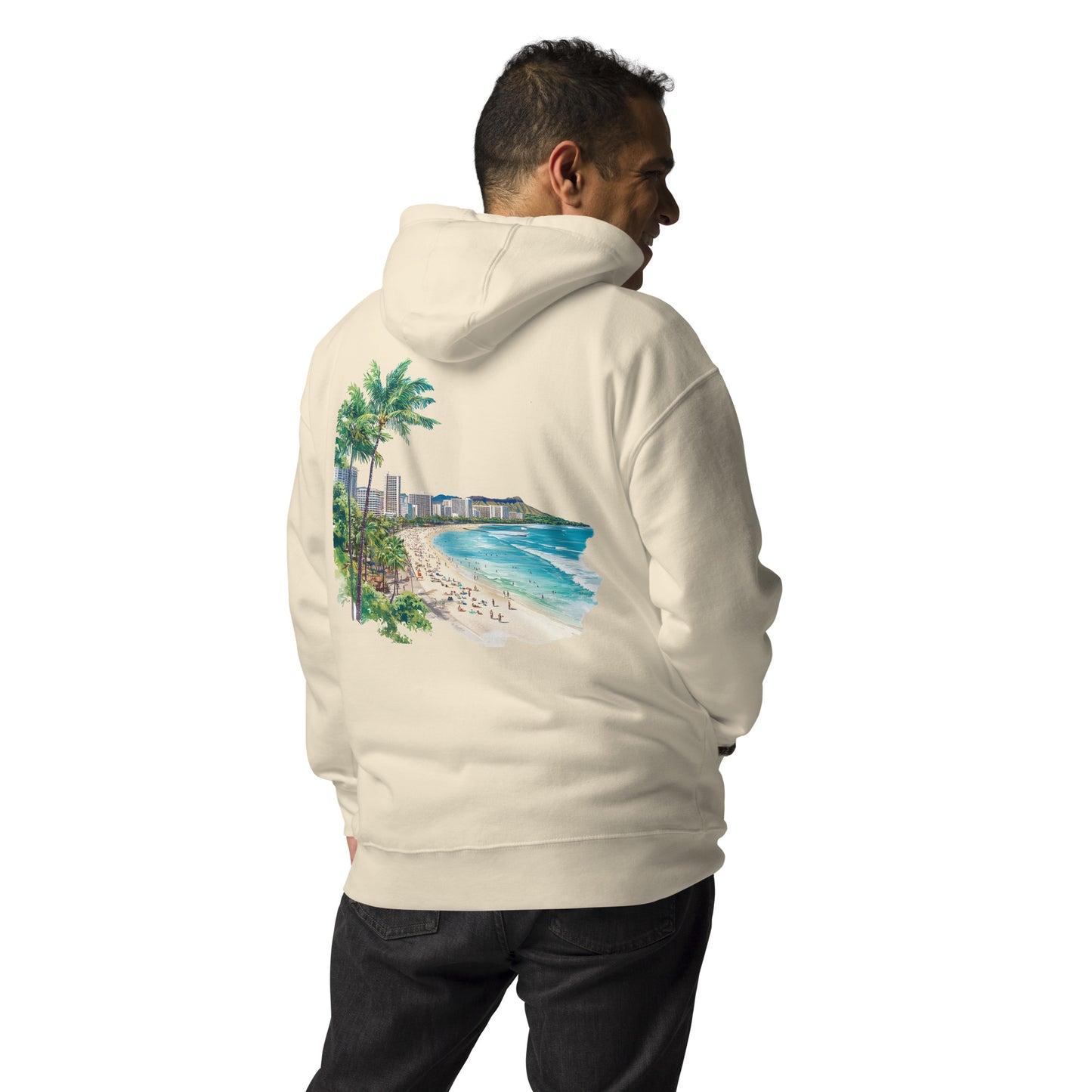 Honolulu Unisex City Back Print Hoodie - Swagodin