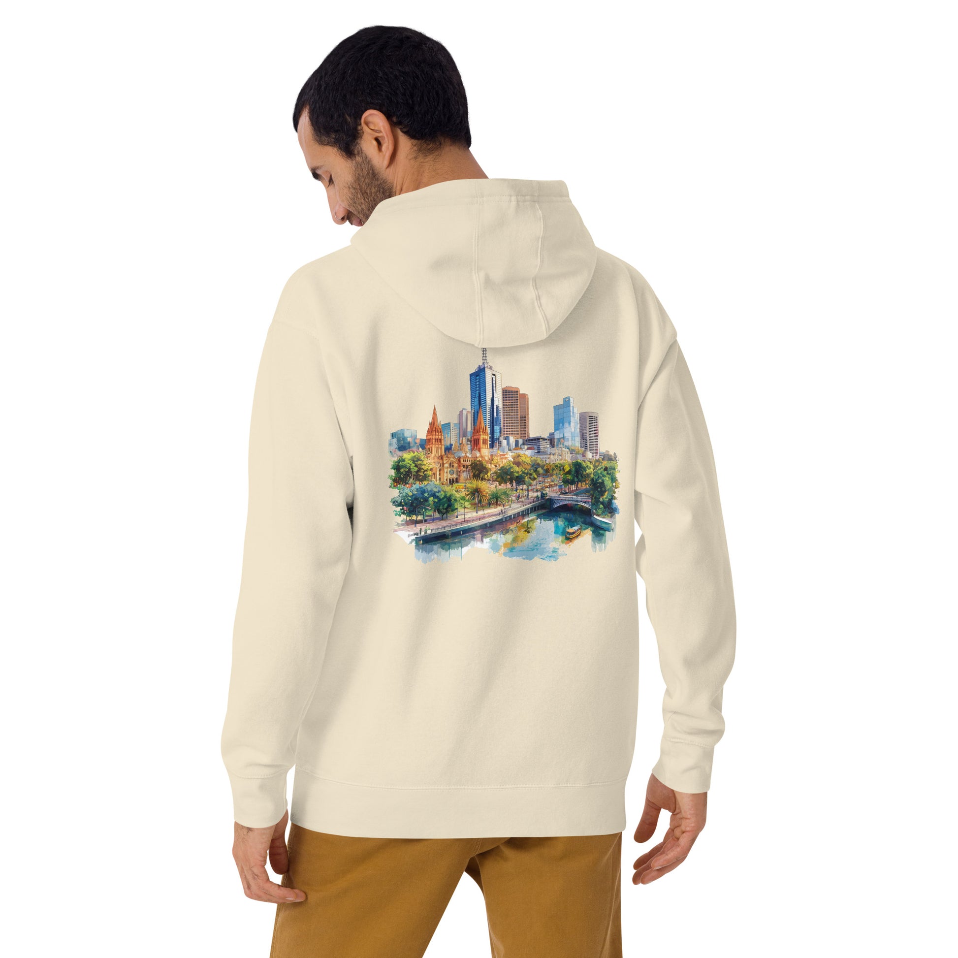 Melbourne Unisex City Back Print Hoodie - Swagodin