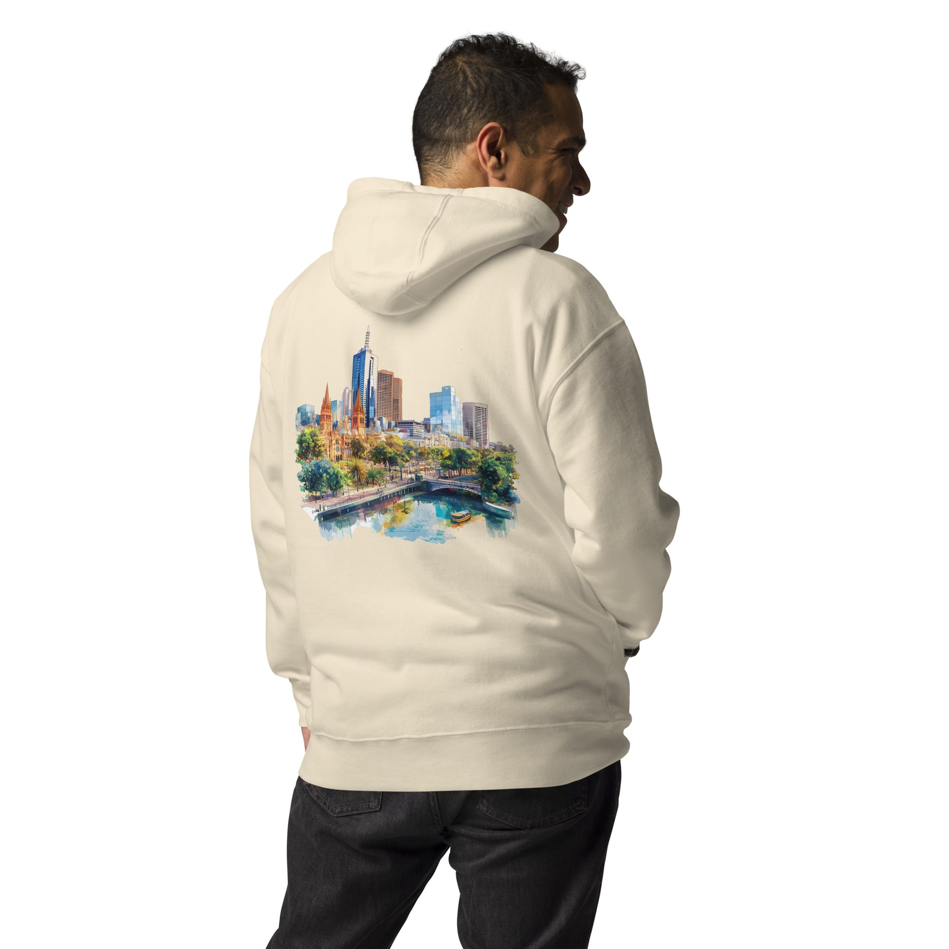 Melbourne Unisex City Back Print Hoodie - Swagodin