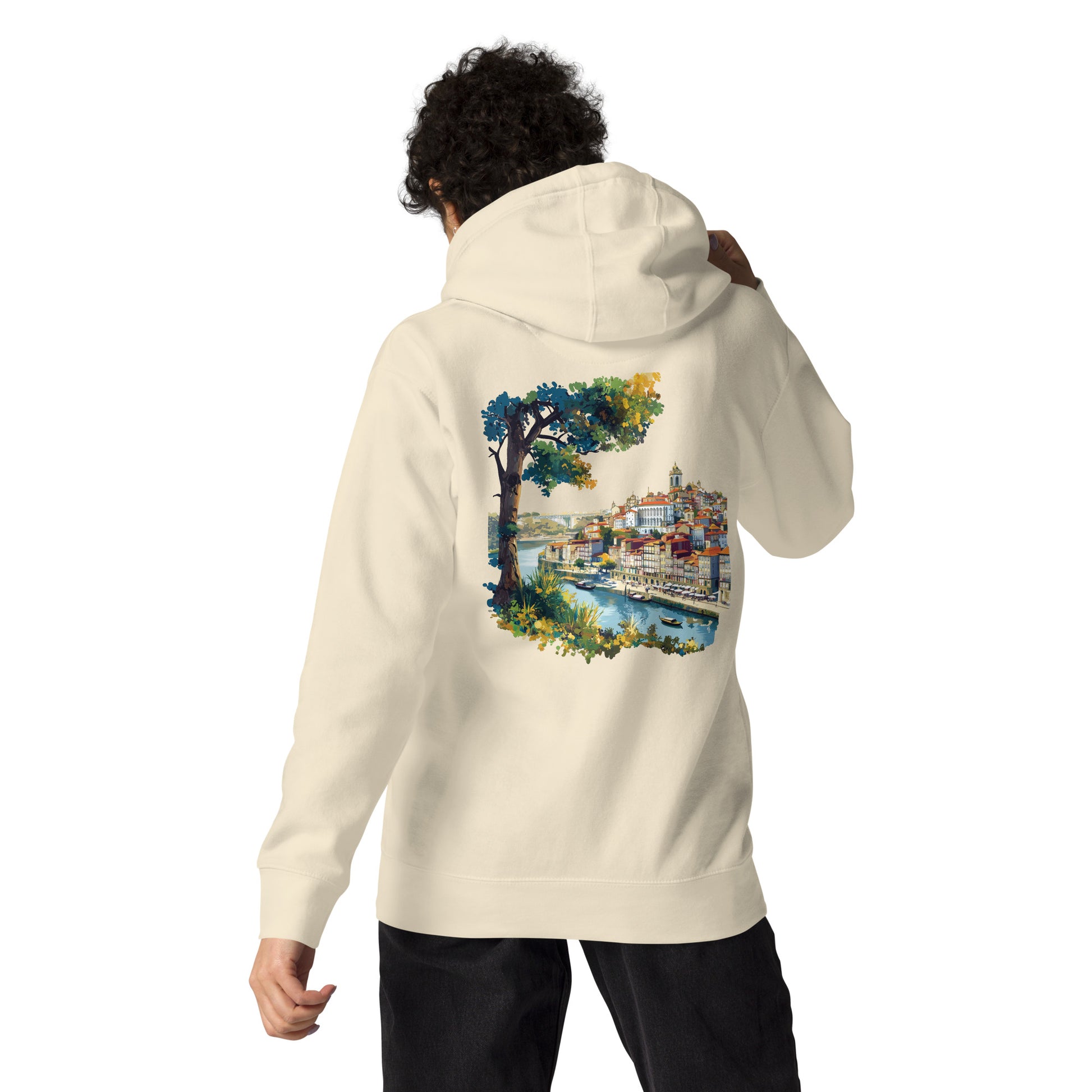 Porto Unisex City Back Print Hoodie - Swagodin