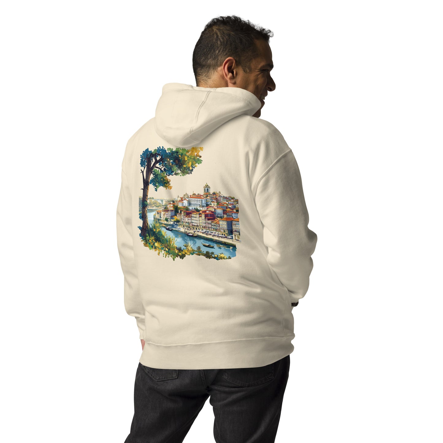 Porto Unisex City Back Print Hoodie - Swagodin