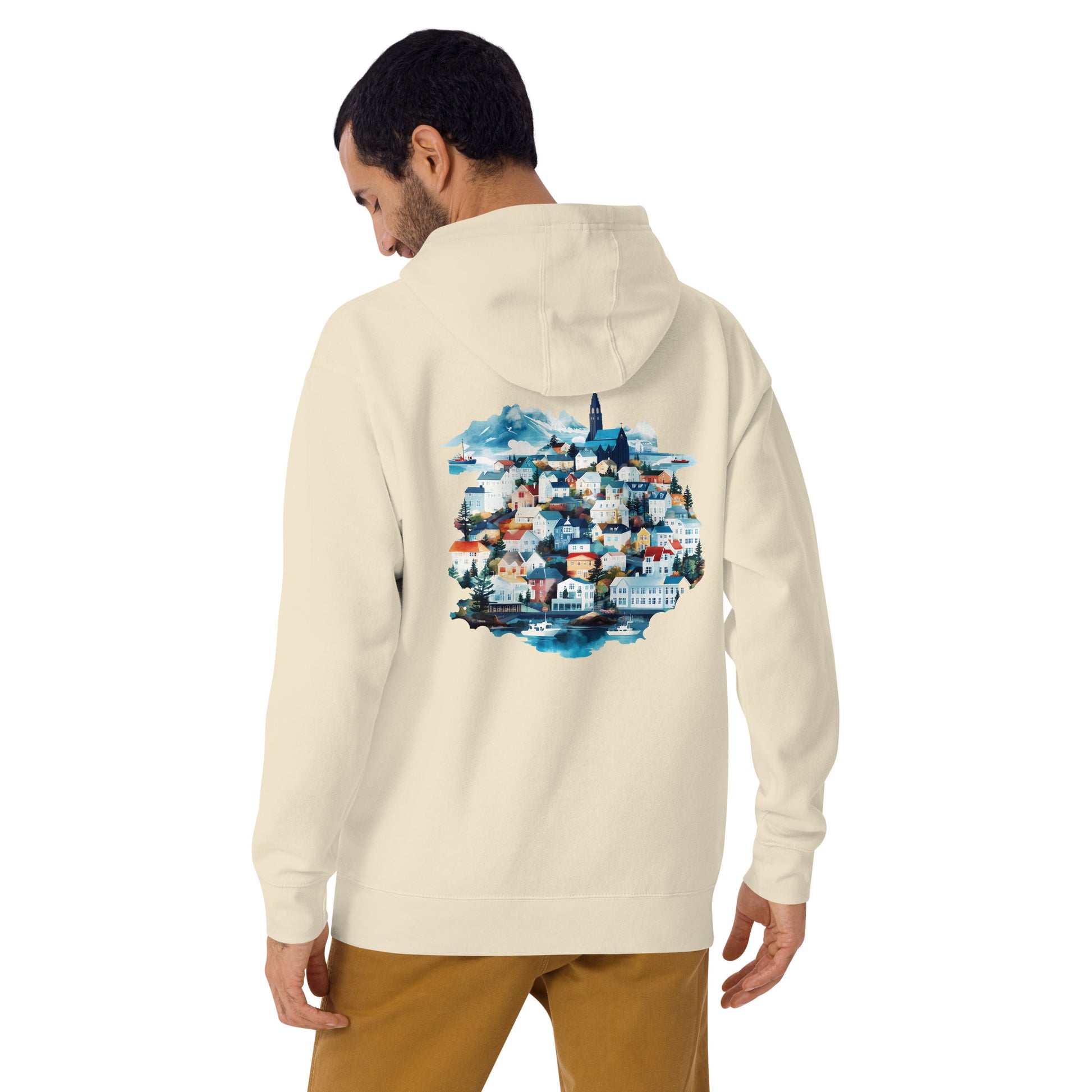 Reykjavik Unisex City Back Print Hoodie - Swagodin