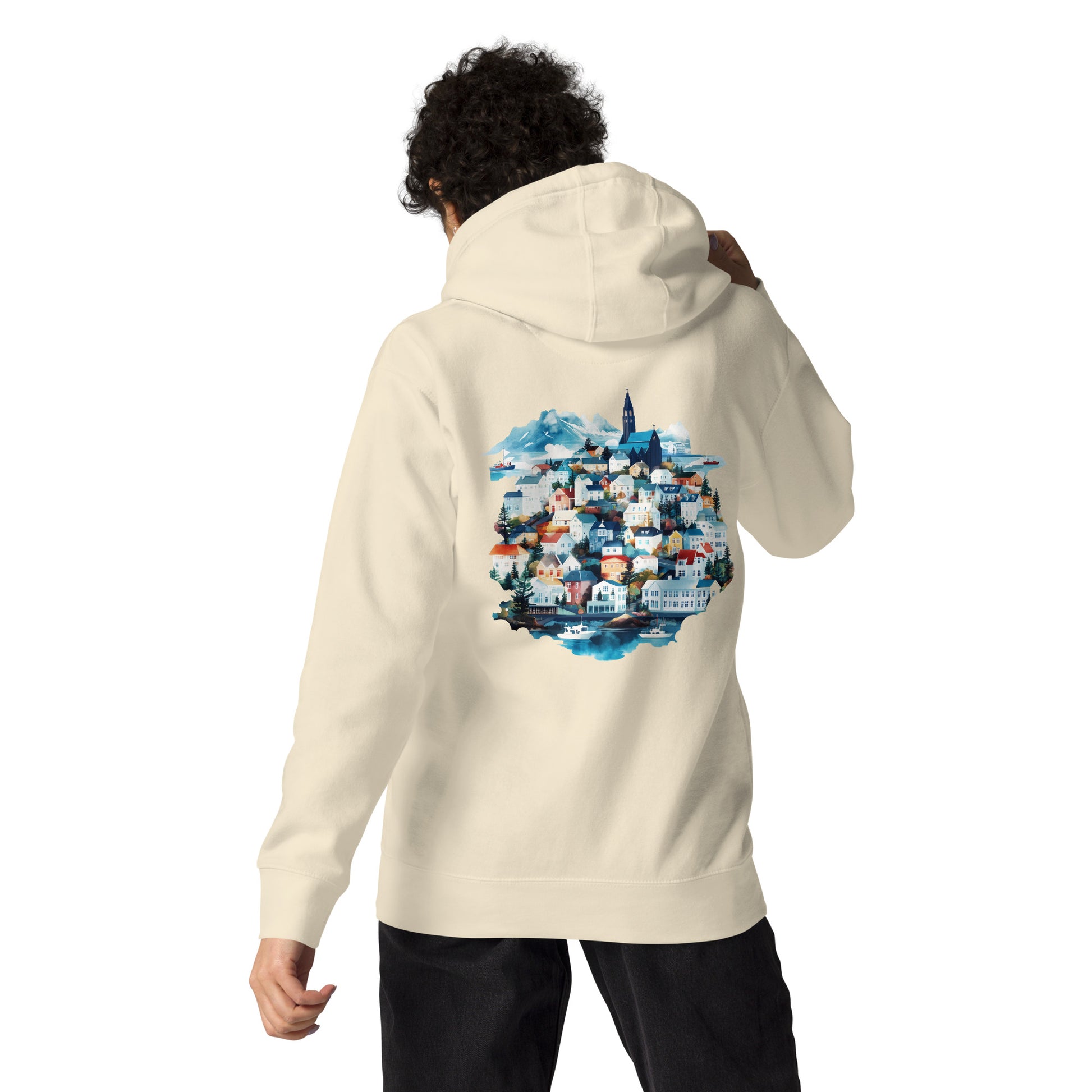 Reykjavik Unisex City Back Print Hoodie - Swagodin