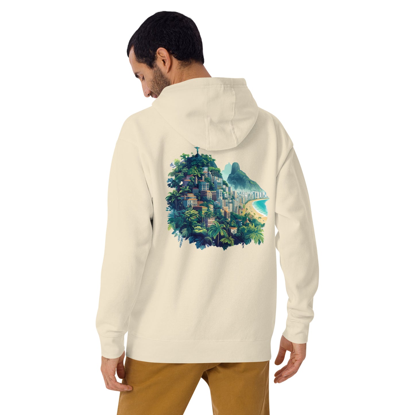 Rio de Janerio Unisex City Back Print Hoodie - Swagodin