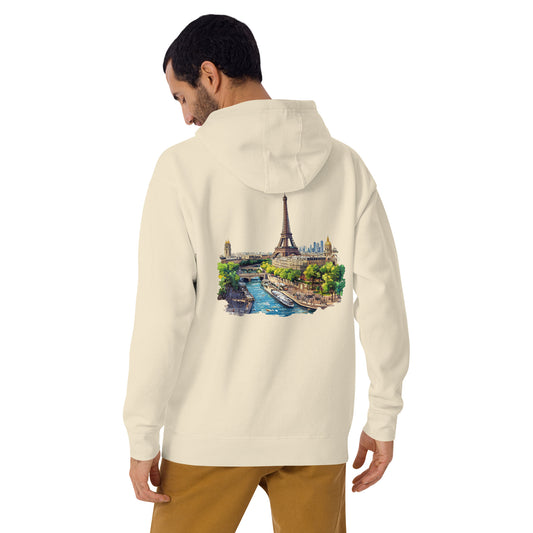 Paris Unisex City Back Print Hoodie - Swagodin