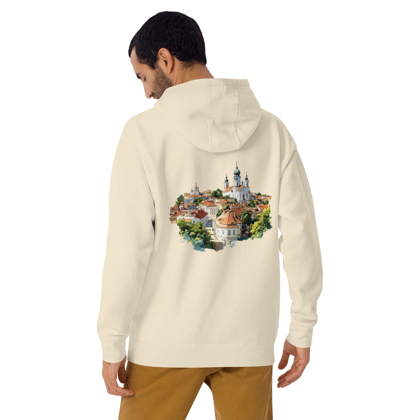 Vilnius Unisex City Back Print Hoodie - Swagodin