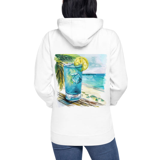 Blue Lagoon Back Print Unisex Hoodie - Swagodin