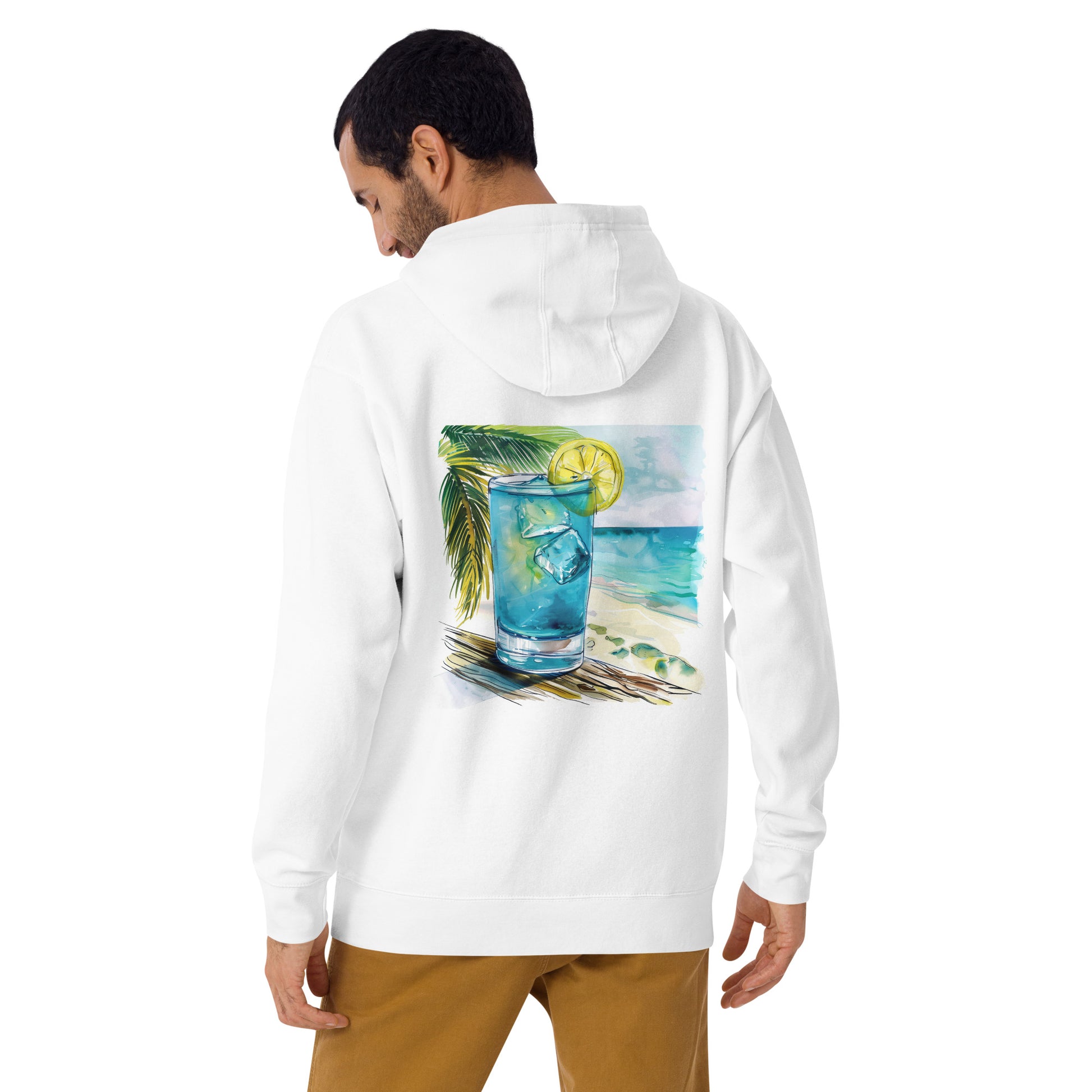 Blue Lagoon Back Print Unisex Hoodie - Swagodin