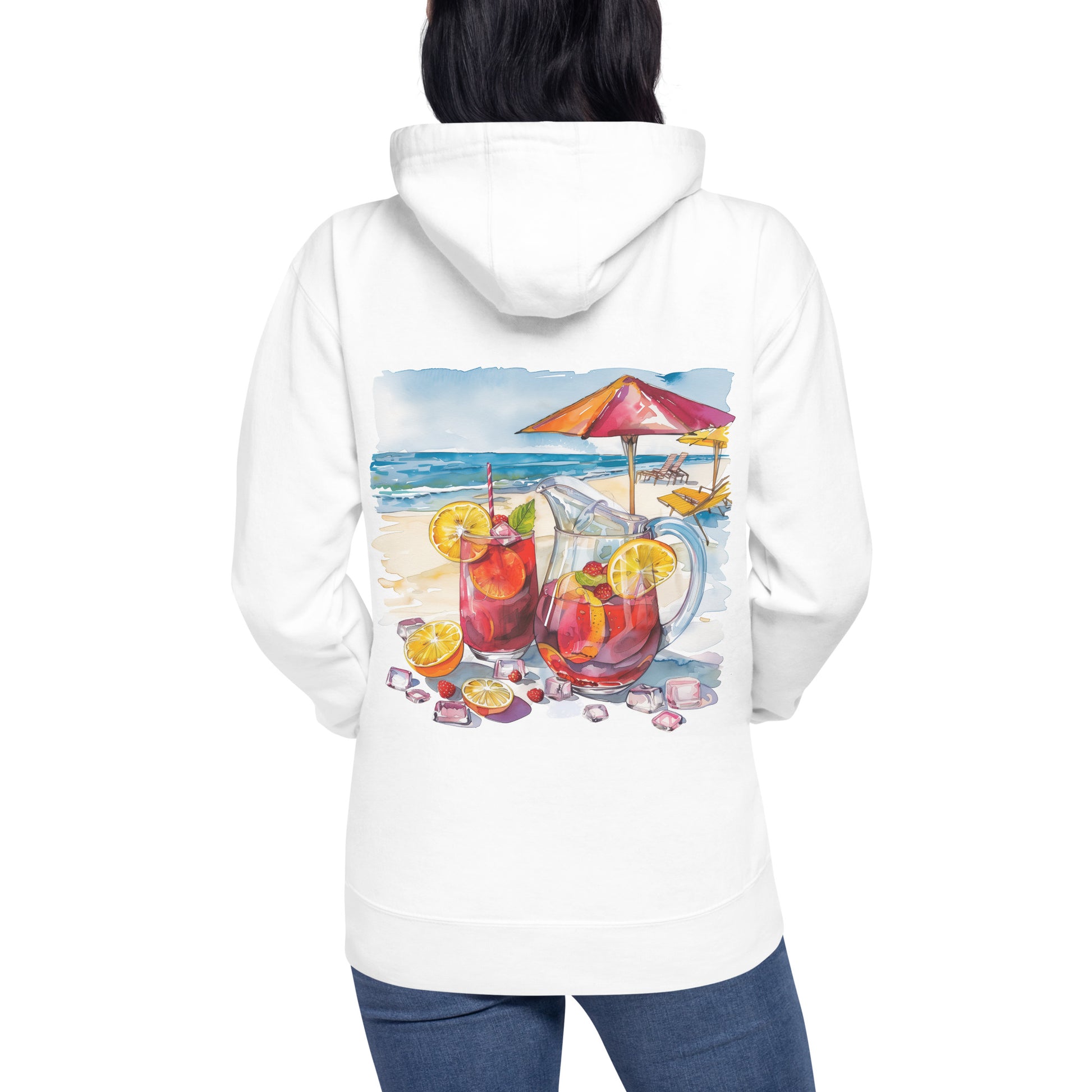 Sangria Back Print Unisex Hoodie - Swagodin