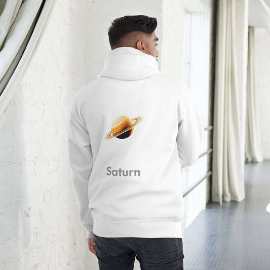 Saturn Named Back Print Unisex Hoodie - Swagodin