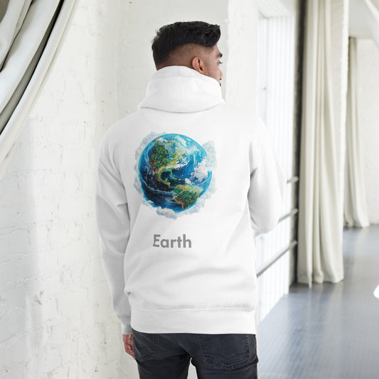 Earth Named Back Print Unisex Hoodie - Swagodin