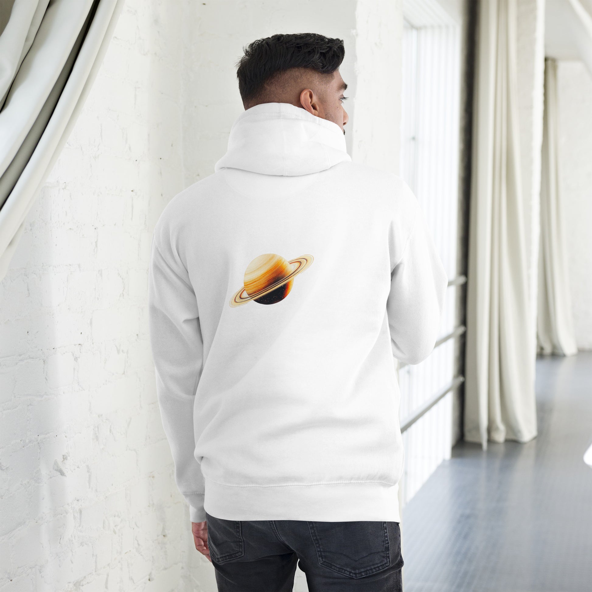 Saturn Back Print Unisex Hoodie - Swagodin