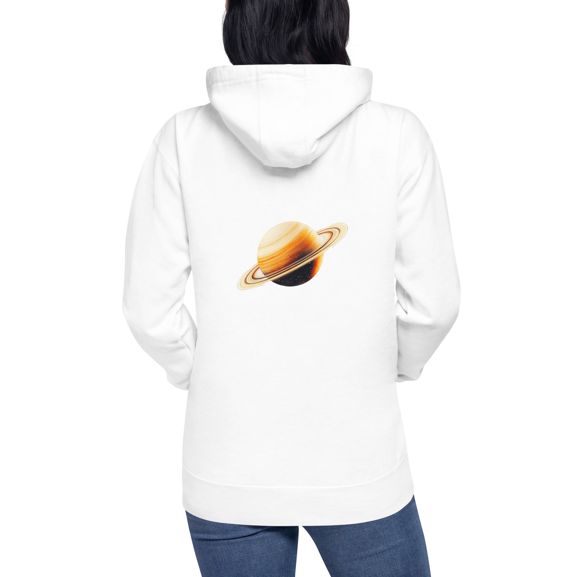 Saturn Back Print Unisex Hoodie - Swagodin