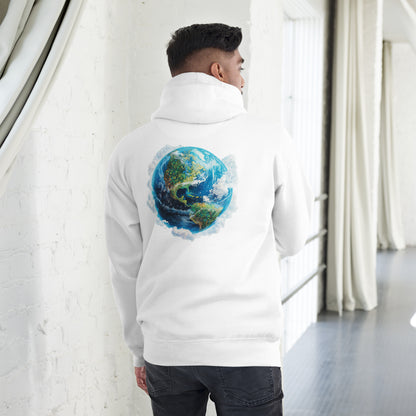 Earth Back Print Unisex Hoodie - Swagodin