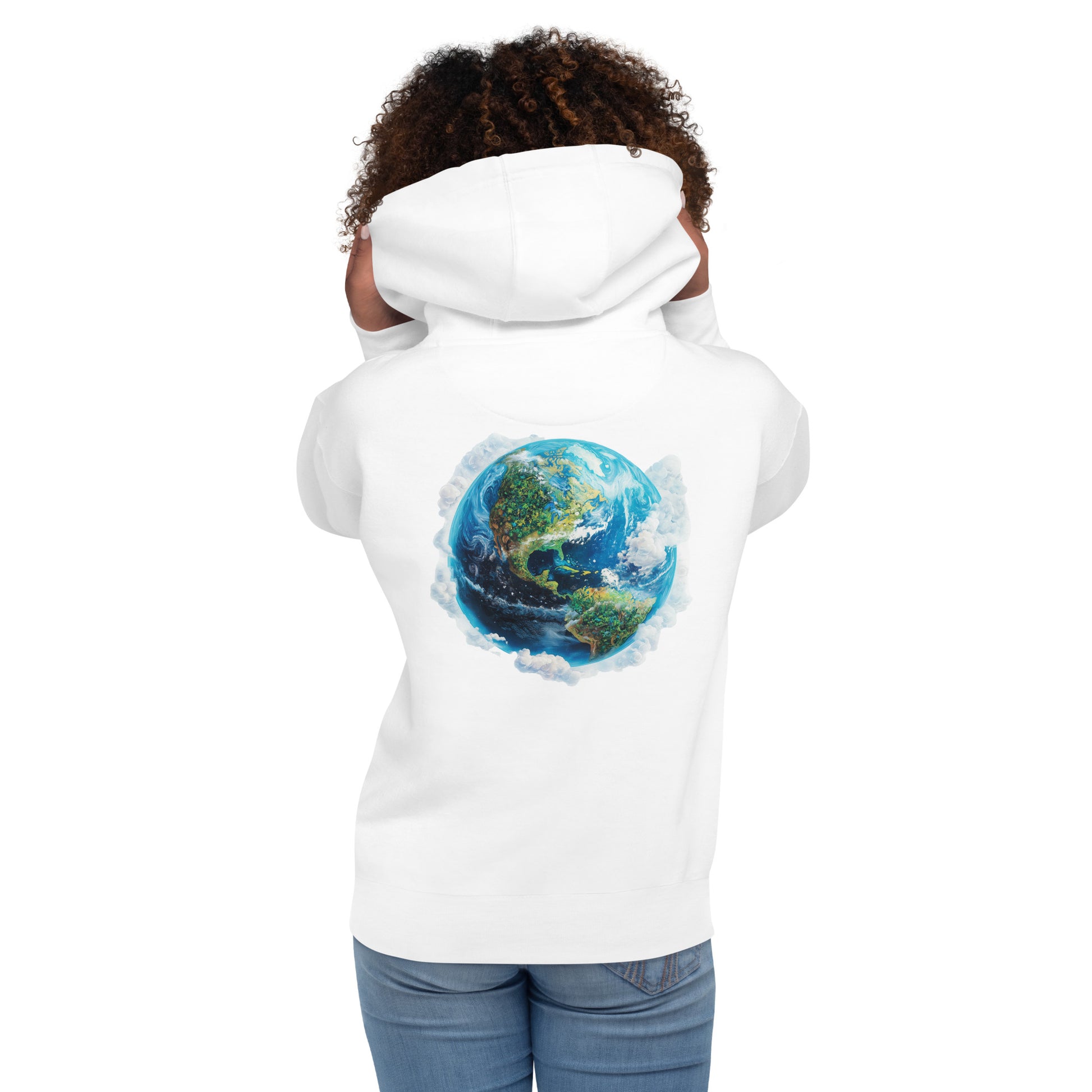 Earth Back Print Unisex Hoodie - Swagodin