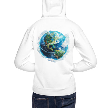 Earth Back Print Unisex Hoodie - Swagodin