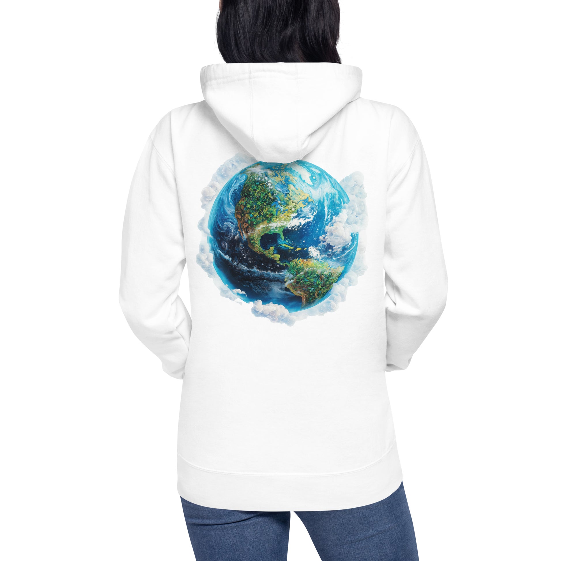 Earth Back Print Unisex Hoodie - Swagodin