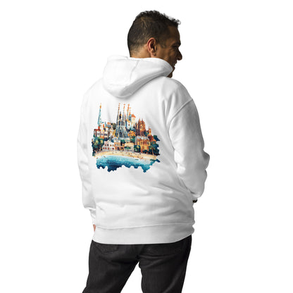 Barcelona Unisex City Back Print Hoodie - Swagodin