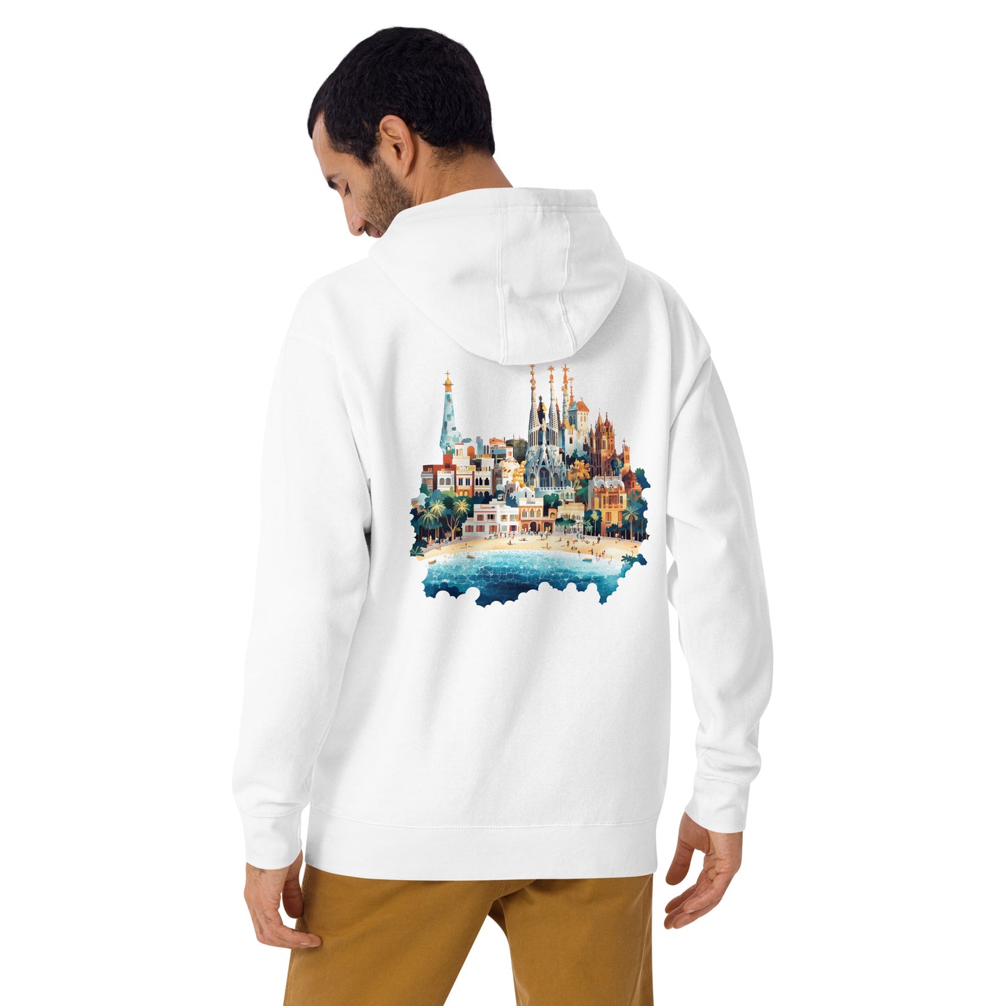 Barcelona Unisex City Back Print Hoodie - Swagodin