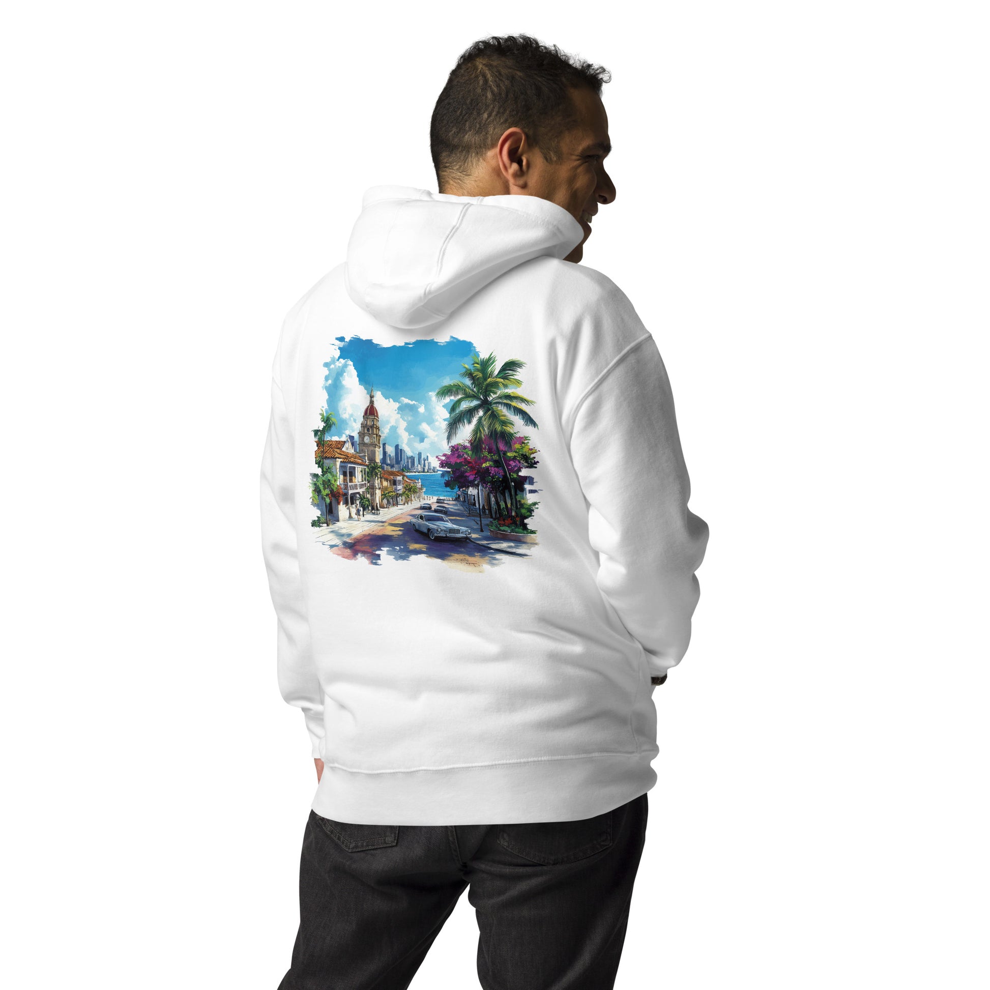 Cartegana Unisex City Back Print Hoodie - Swagodin