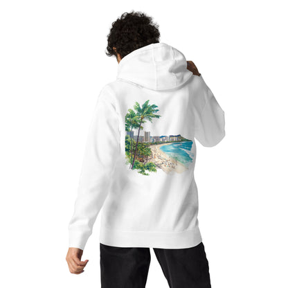 Honolulu Unisex City Back Print Hoodie - Swagodin