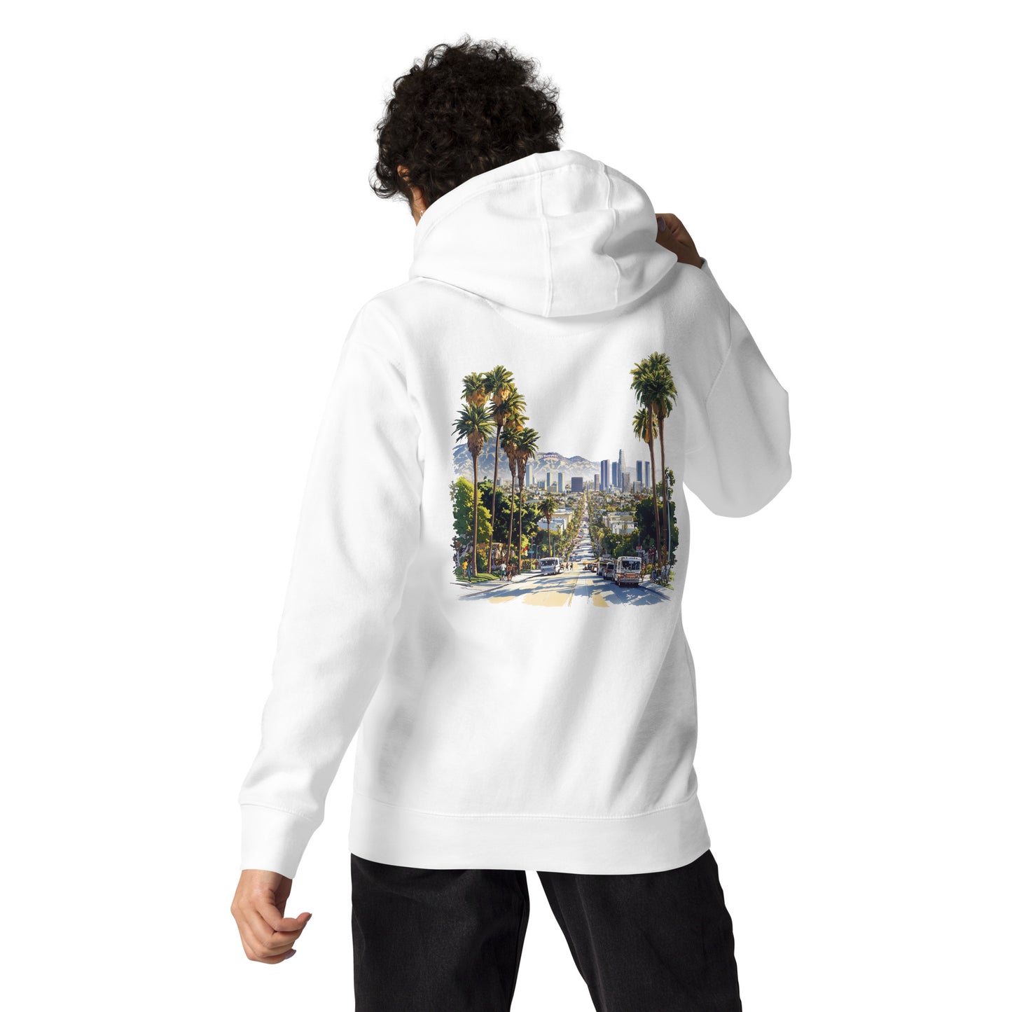 Los Angeles Unisex City Back Print Hoodie - Swagodin