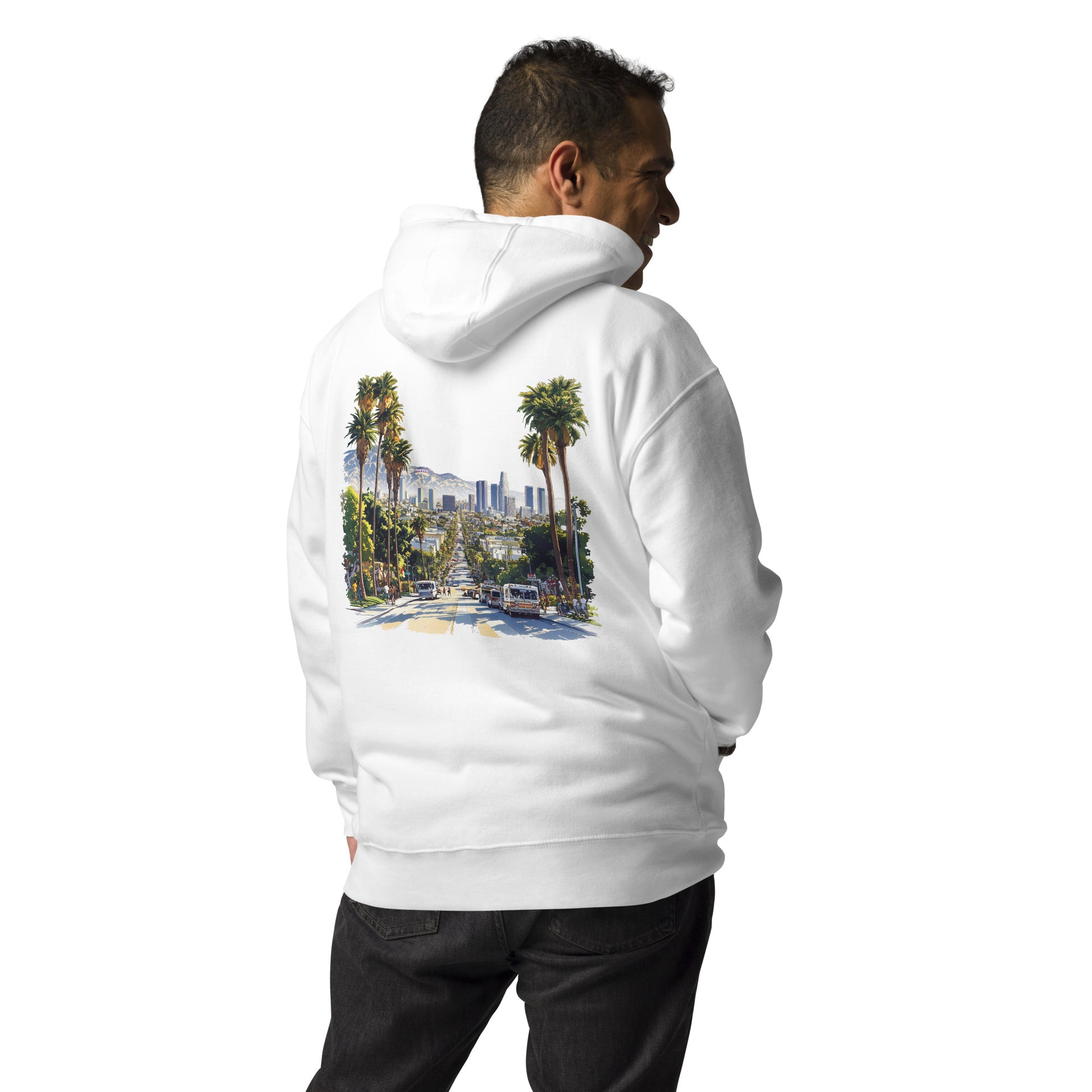 Los Angeles Unisex City Back Print Hoodie - Swagodin