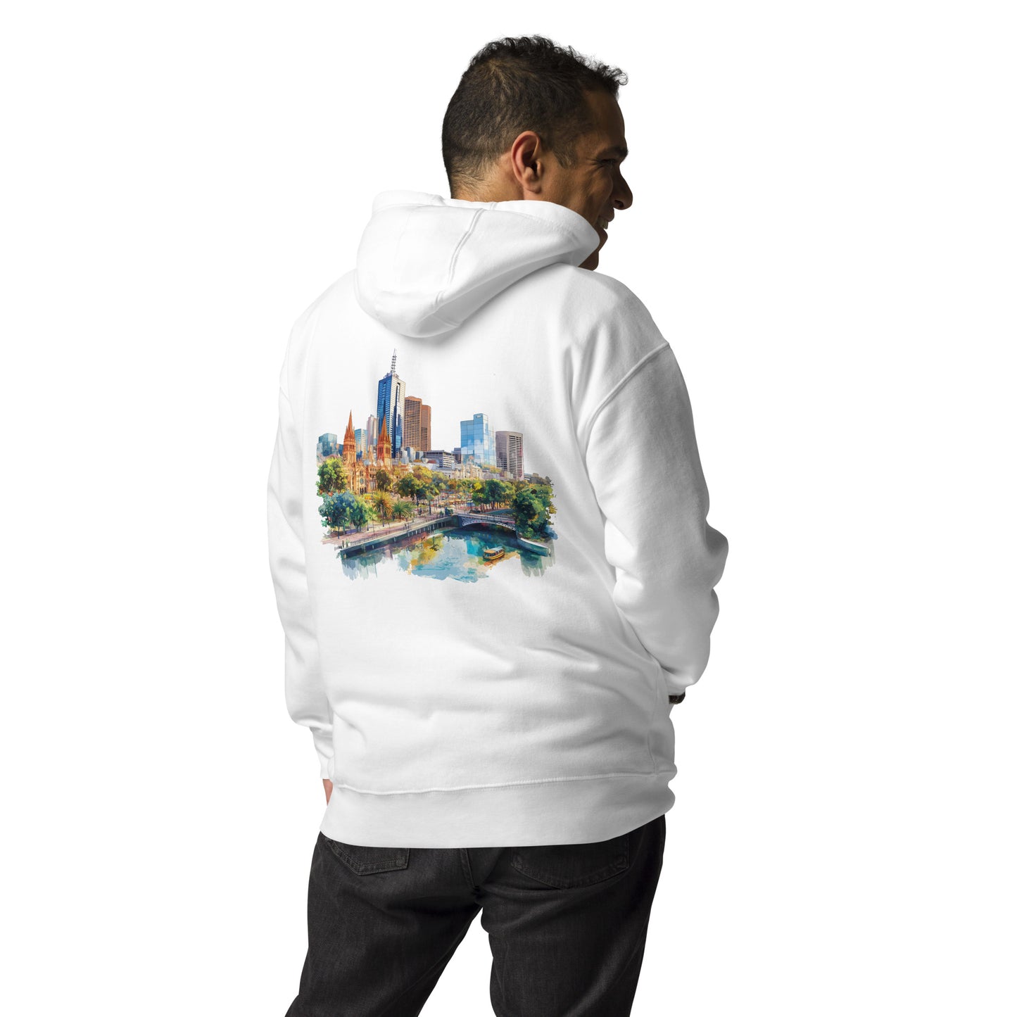 Melbourne Unisex City Back Print Hoodie - Swagodin