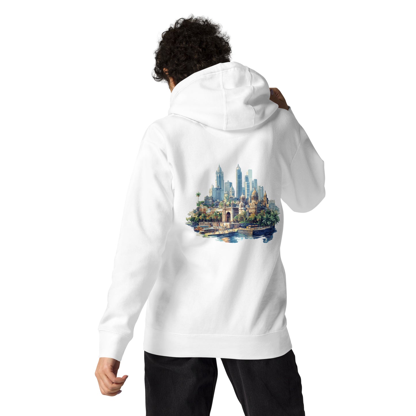 Mumbai Unisex City Back Print Hoodie - Swagodin