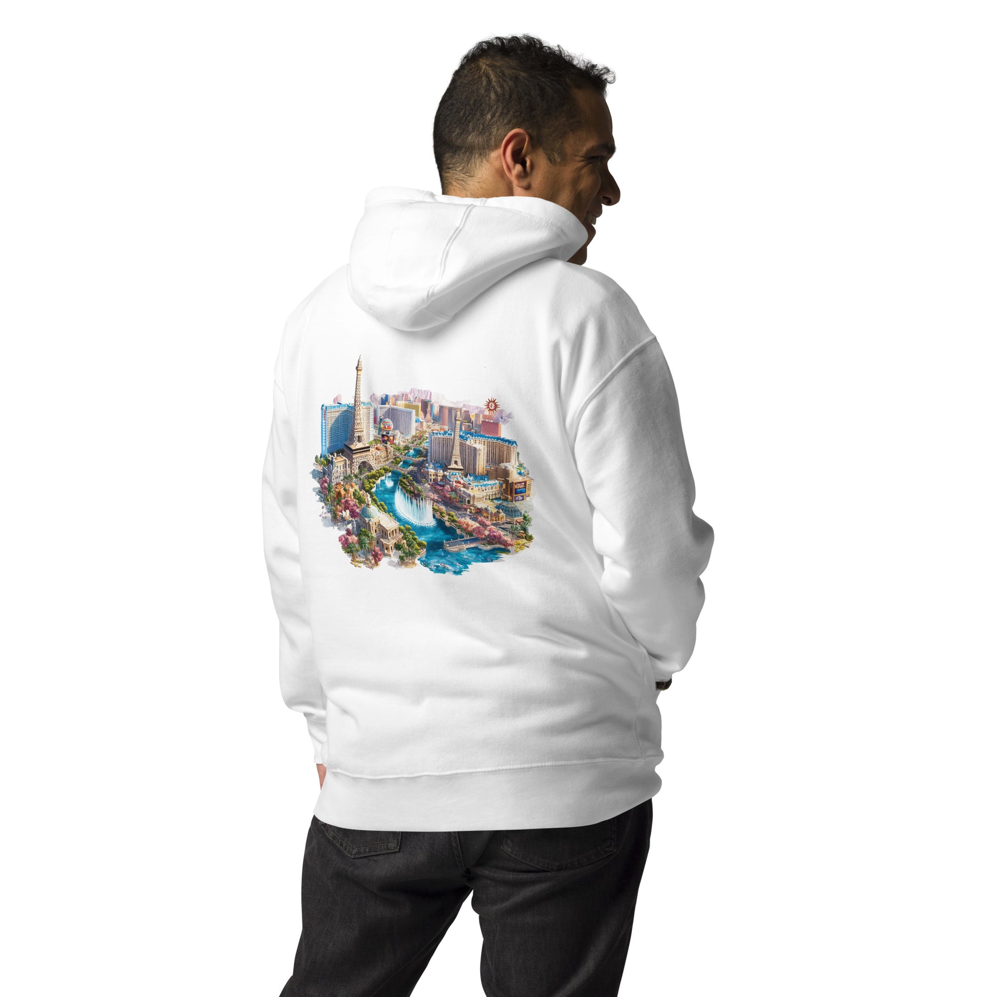 Las Vegas Unisex City Back Print Hoodie - Swagodin