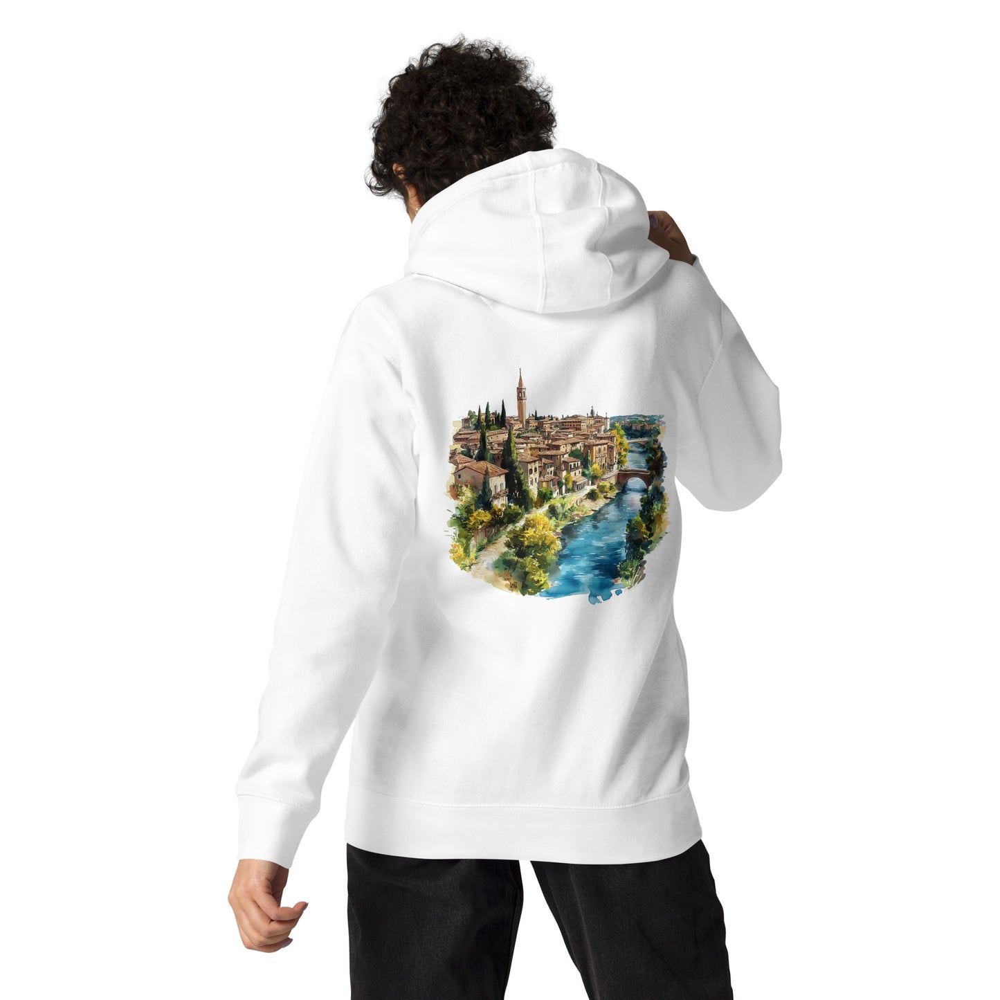 Verona Unisex City Back Print Hoodie - Swagodin