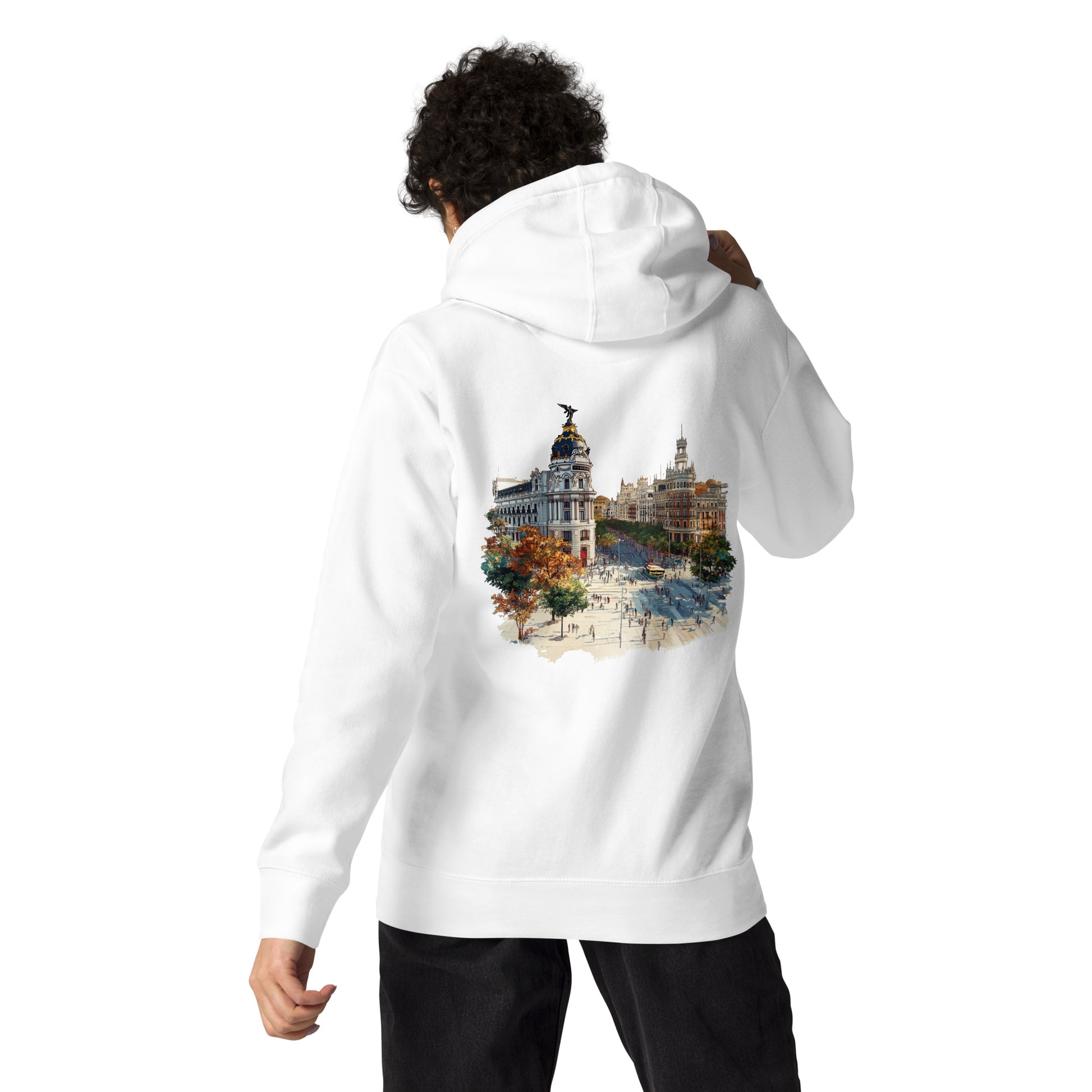 Madrid Unisex City Back Print Hoodie - Swagodin