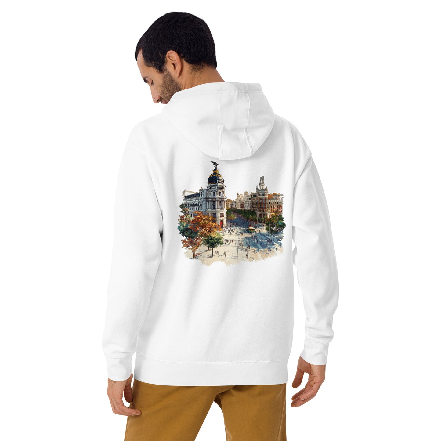 Madrid Unisex City Back Print Hoodie - Swagodin