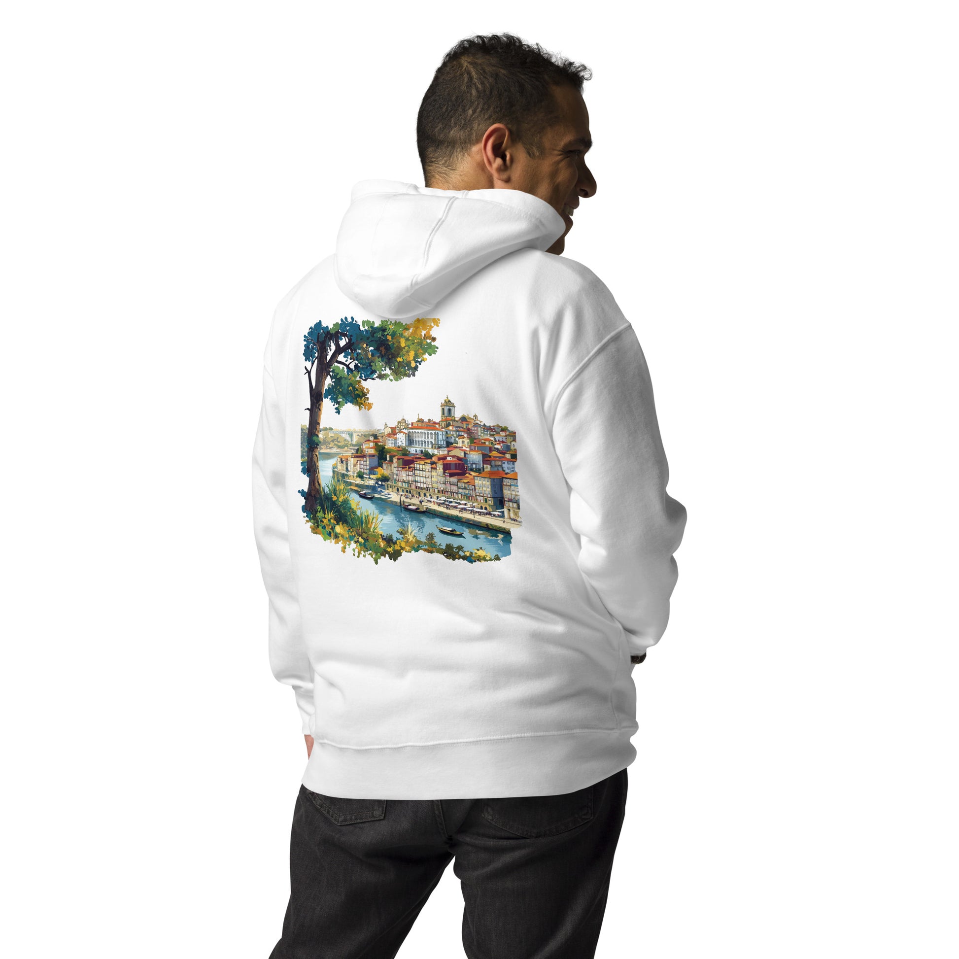 Porto Unisex City Back Print Hoodie - Swagodin