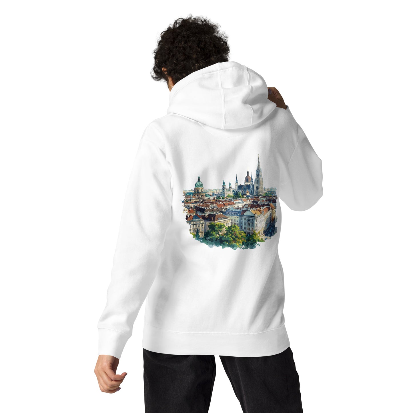 Vienna Unisex City Back Print Hoodie - Swagodin