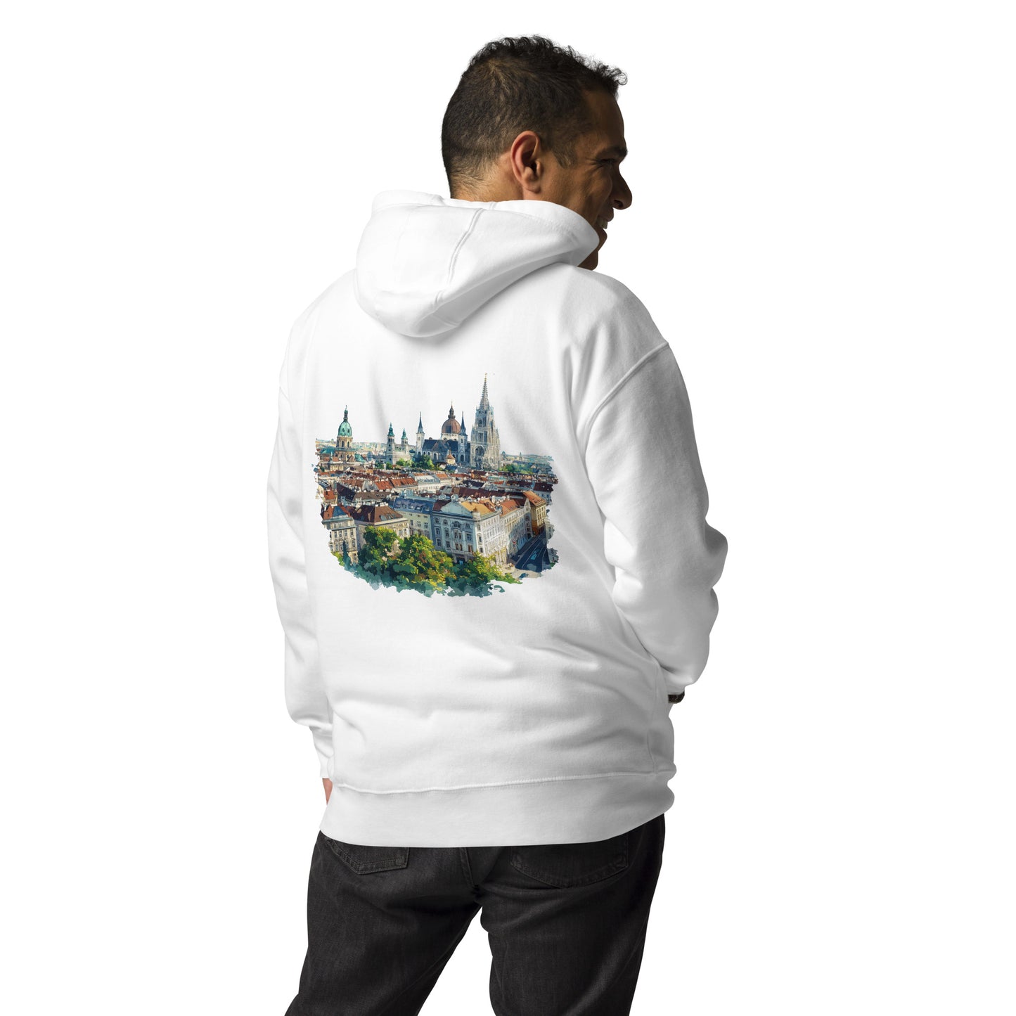 Vienna Unisex City Back Print Hoodie - Swagodin