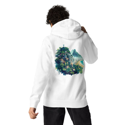 Rio de Janerio Unisex City Back Print Hoodie - Swagodin