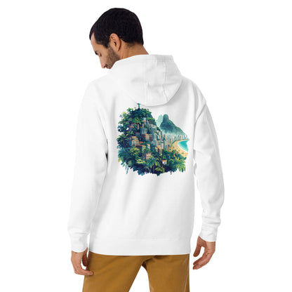 Rio de Janerio Unisex City Back Print Hoodie - Swagodin