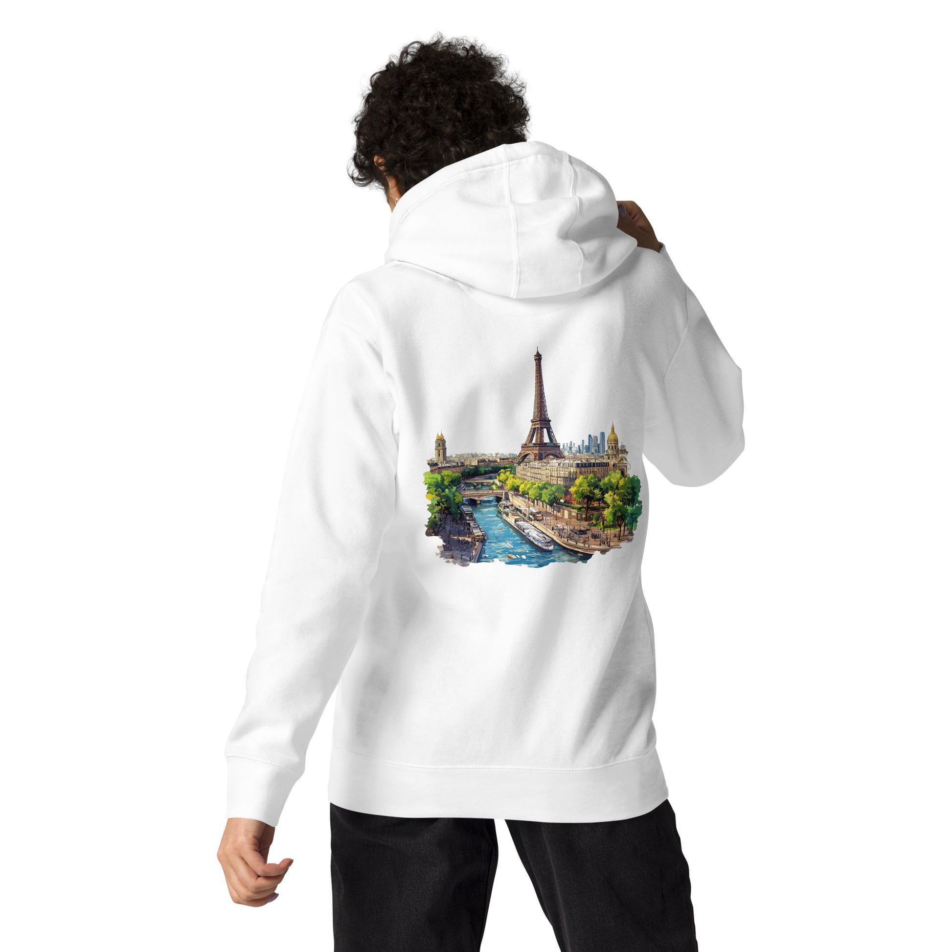 Paris Unisex City Back Print Hoodie - Swagodin