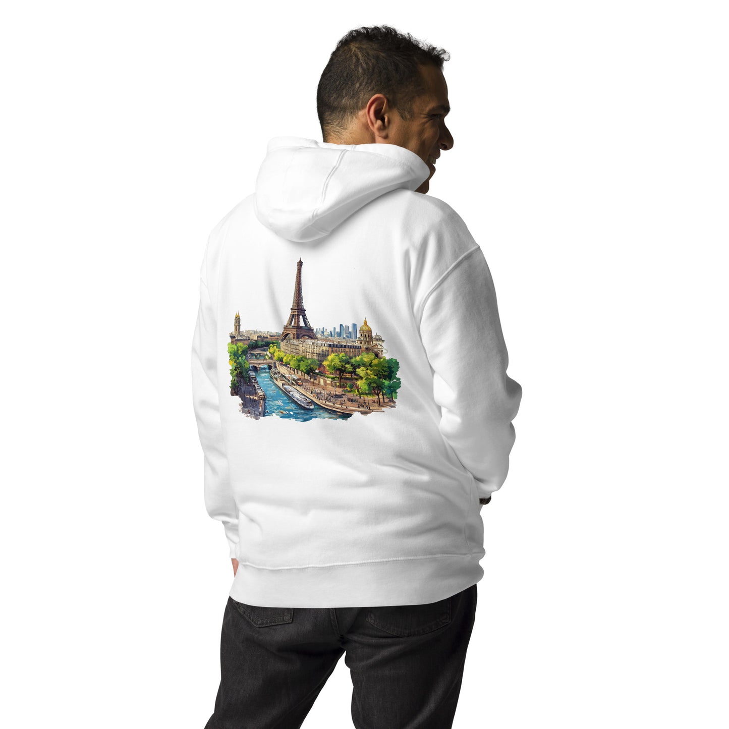 Paris Unisex City Back Print Hoodie - Swagodin