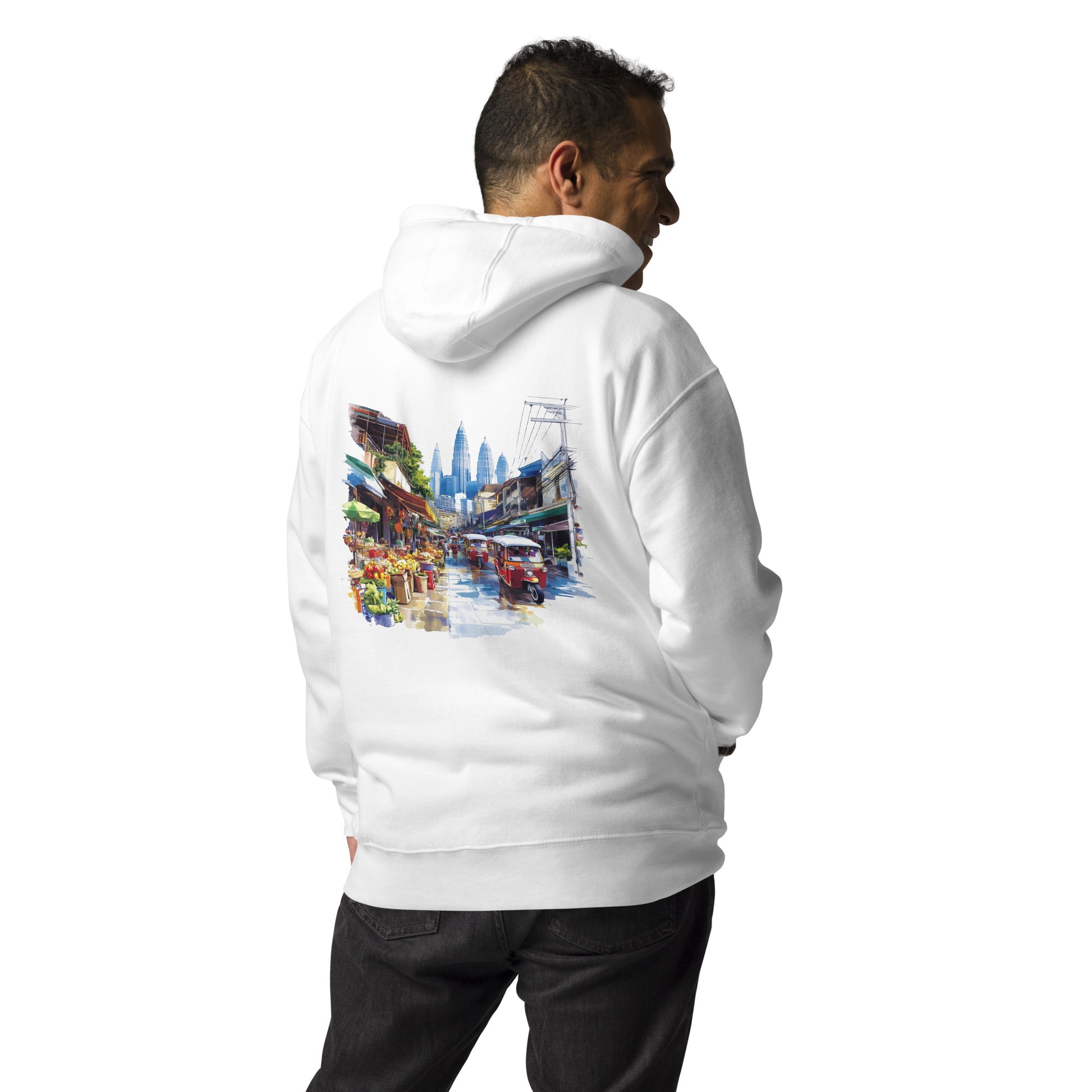 Bangkok Unisex City Back Print Hoodie - Swagodin