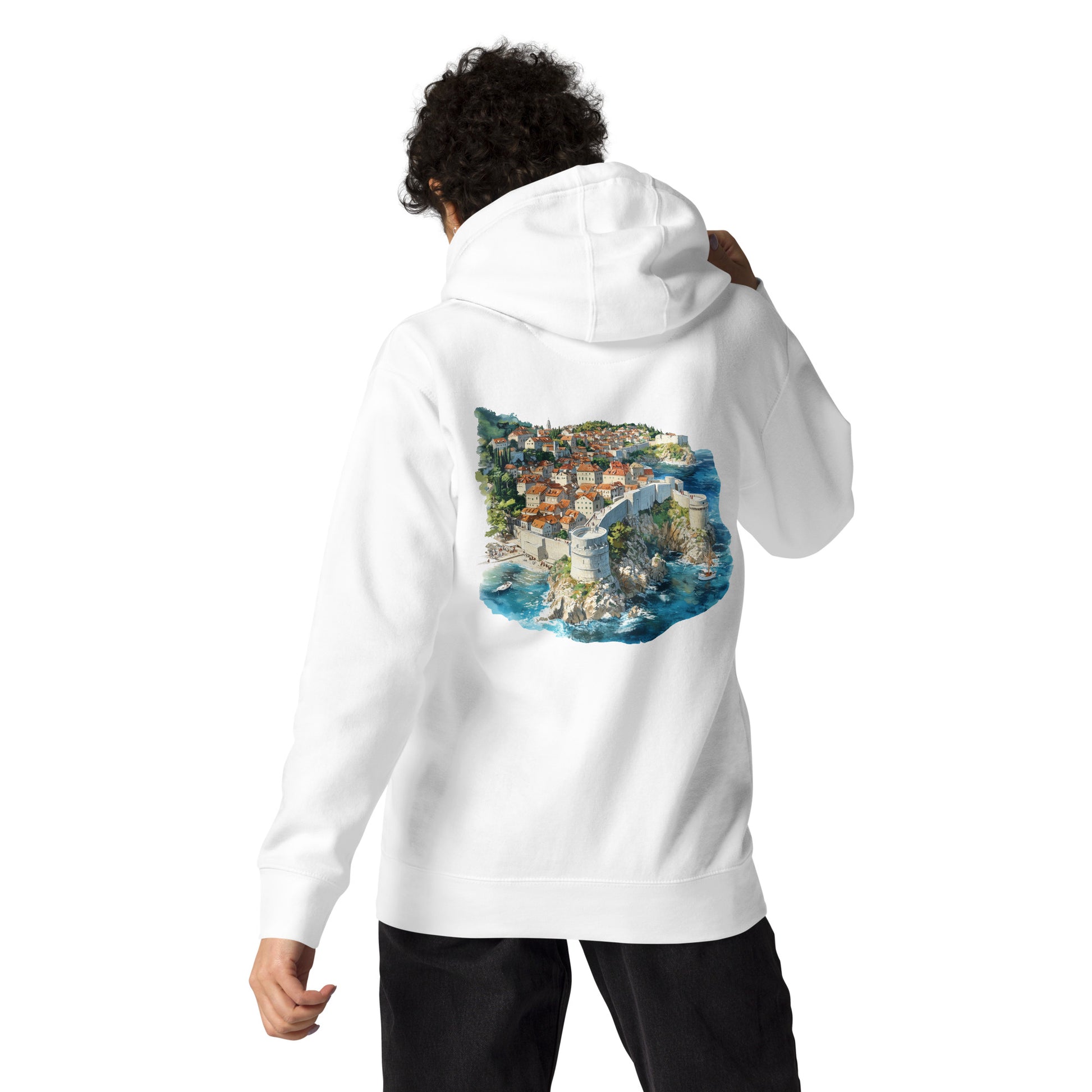 Dubrovnik Unisex City Back Print Hoodie - Swagodin