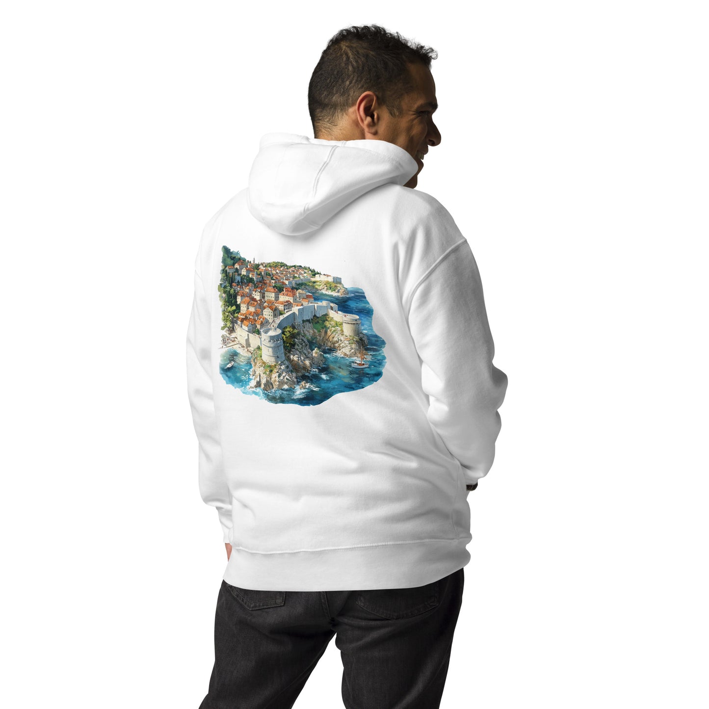 Dubrovnik Unisex City Back Print Hoodie - Swagodin