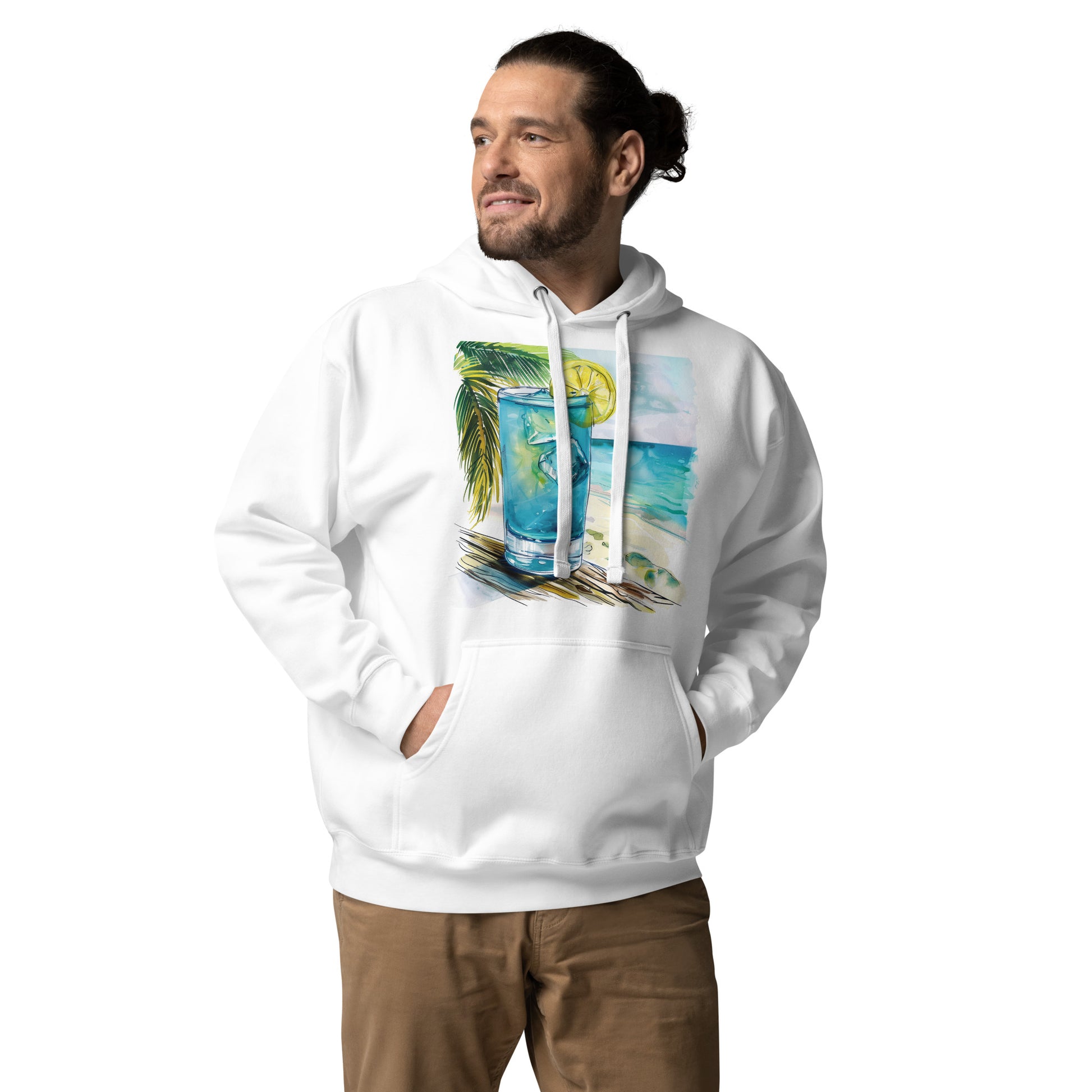 Blue Lagoon Front Print Unisex Hoodie - Swagodin