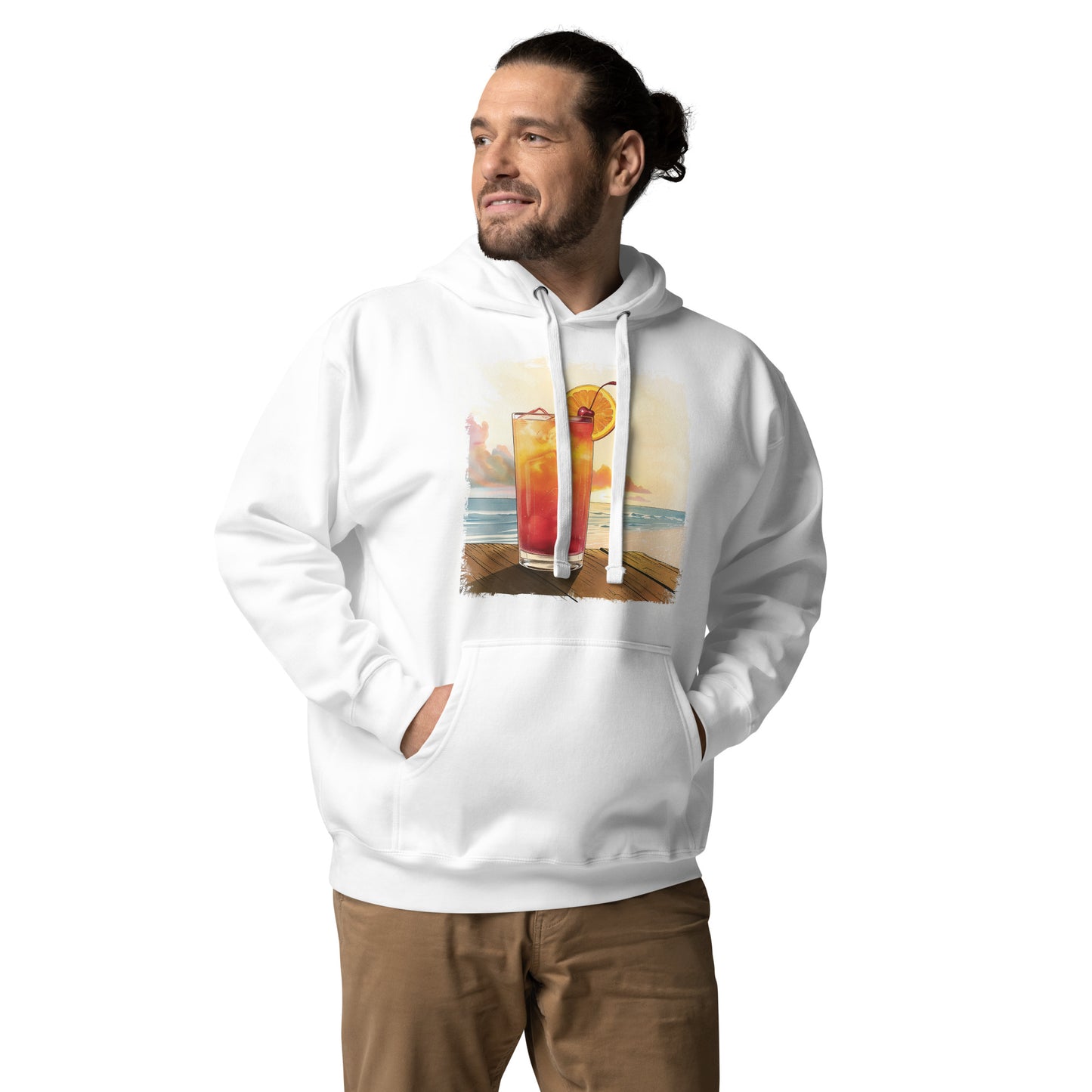 Tequila Sunrise Front Print Unisex Hoodie - Swagodin